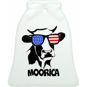 Moorica Cow Ceramic Bell Ornament