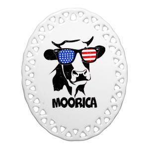 Moorica Cow Ceramic Oval Ornament