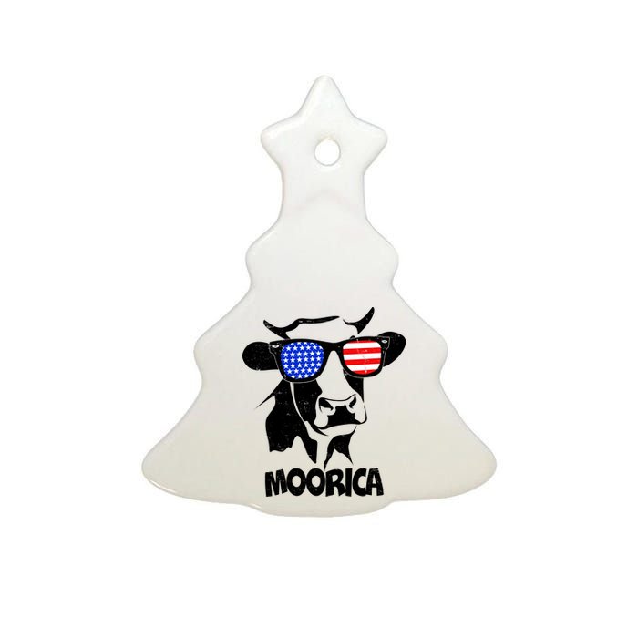 Moorica Cow Ceramic Tree Ornament