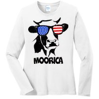 Moorica Cow Ladies Long Sleeve Shirt