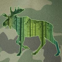 Moose Forest Silhouette Legacy Tie Dye Trucker Hat