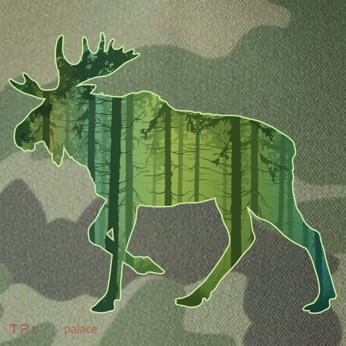 Moose Forest Silhouette Legacy Tie Dye Trucker Hat