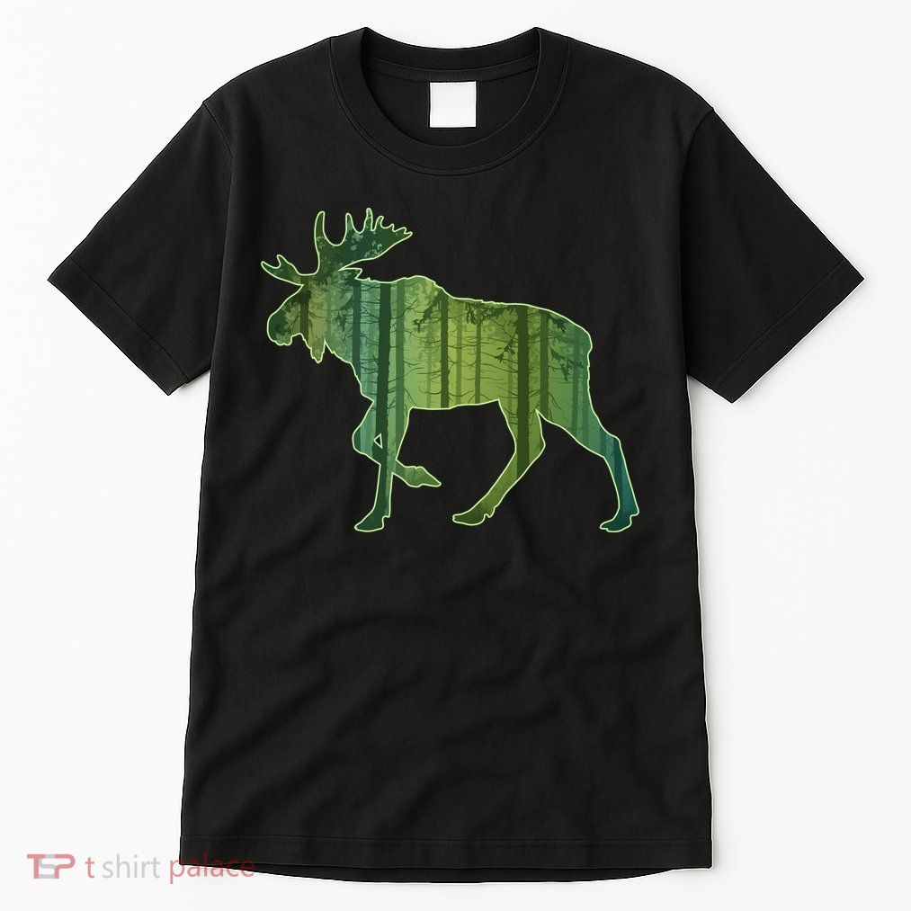 Moose Forest Silhouette Tall T-Shirt
