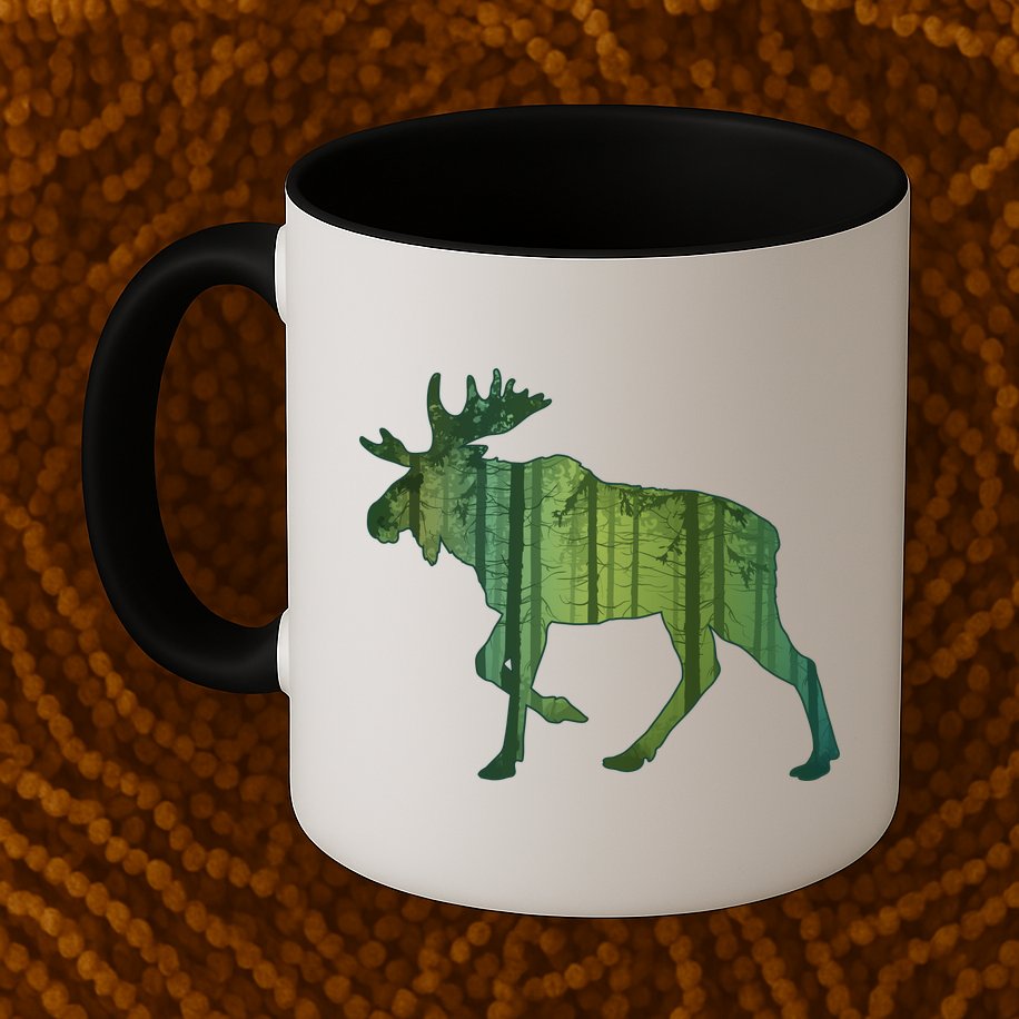 Moose Forest Silhouette Mug