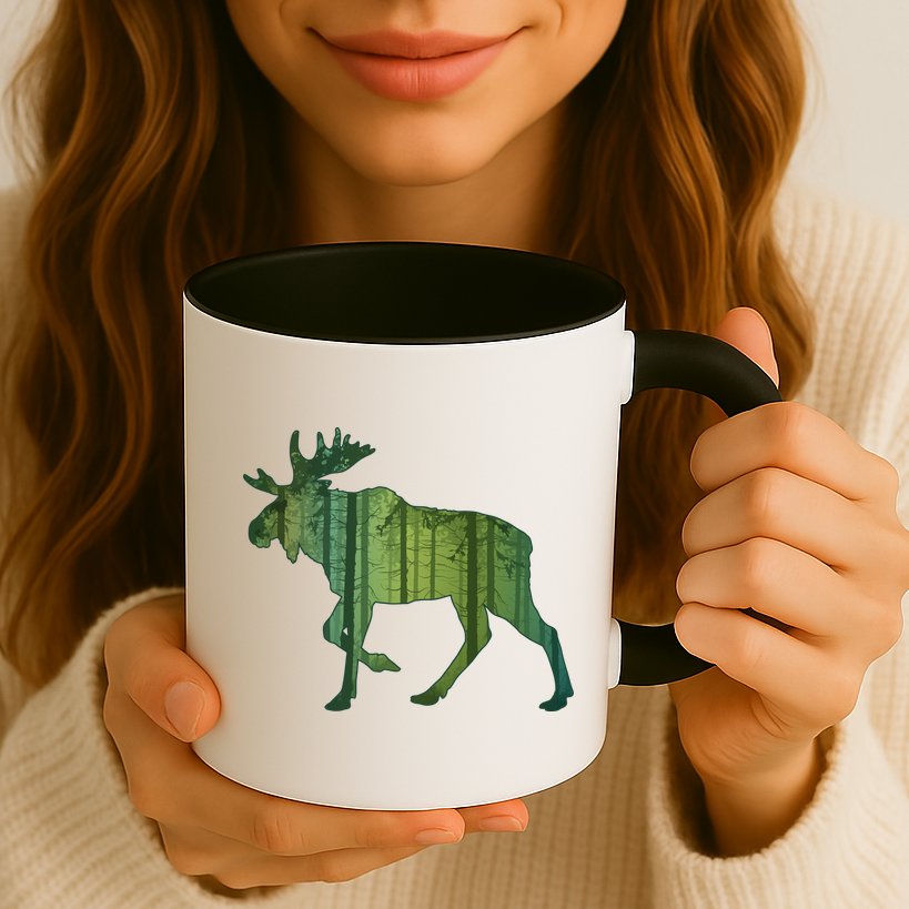 Moose Forest Silhouette Mug