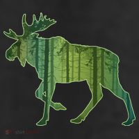 Moose Forest Silhouette 11oz C Handle Ceramic Mug
