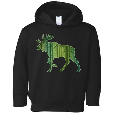 Moose Forest Silhouette Toddler Hoodie