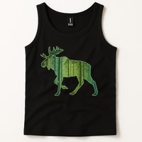 Moose Forest Silhouette Tank Top