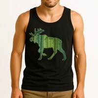 Moose Forest Silhouette Tank Top