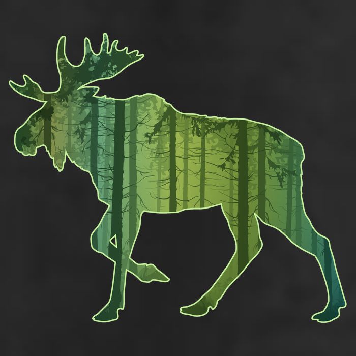 Moose Forest Silhouette Golf Towel