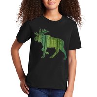 Moose Forest Silhouette Kids T-Shirt