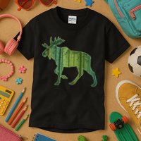 Moose Forest Silhouette Kids T-Shirt