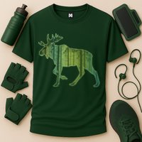Moose Forest Silhouette Performance Shirt