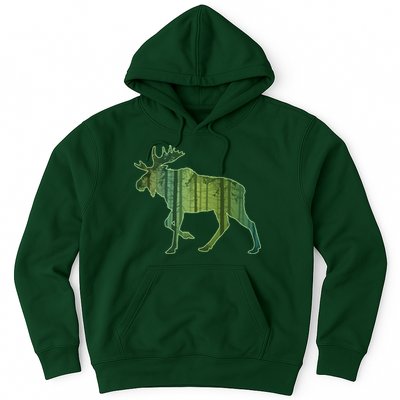Moose Forest Silhouette Hoodie