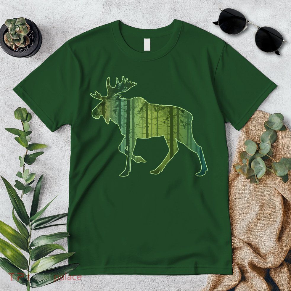 Moose Forest Silhouette Premium T-Shirt