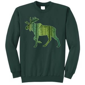 Moose Forest Silhouette Tall Sweatshirt