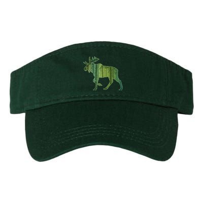 Moose Forest Silhouette Valucap Bio-Washed Visor