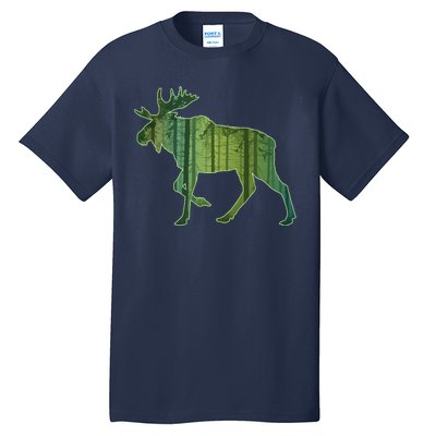 Moose Forest Silhouette Tall T-Shirt