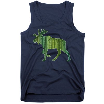 Moose Forest Silhouette Tank Top