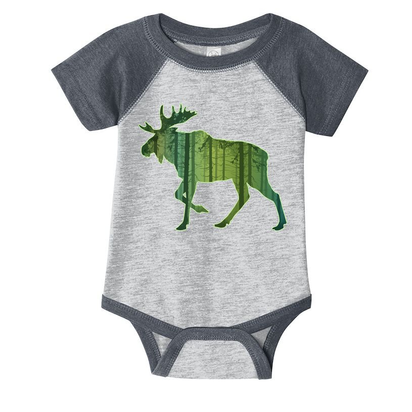 Moose Forest Silhouette Infant Baby Jersey Bodysuit