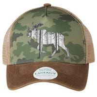 Moose Forest Silhouette Grey Style Legacy Tie Dye Trucker Hat