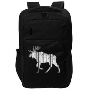 Moose Forest Silhouette Grey Style Impact Tech Backpack