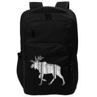 Moose Forest Silhouette Grey Style Impact Tech Backpack