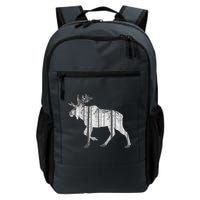 Moose Forest Silhouette Grey Style Backpack