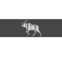 Moose Forest Silhouette Grey Style Bumper Sticker