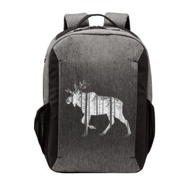 Moose Forest Silhouette Grey Style Vector Backpack