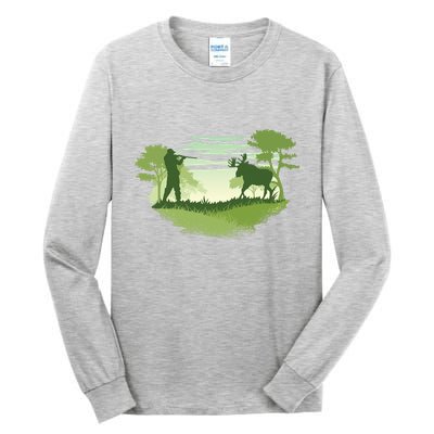 Moose Hunting Tall Long Sleeve T-Shirt