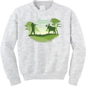 Moose Hunting Kids Sweatshirt