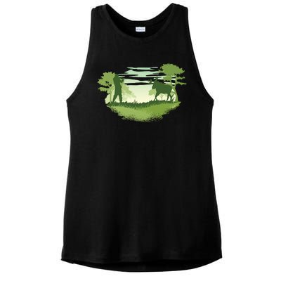 Moose Hunting Ladies PosiCharge Tri-Blend Wicking Tank