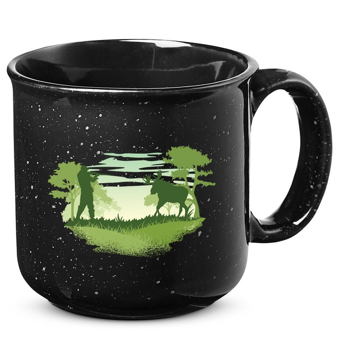 Moose Hunting 15oz Campfire Ceramic Mug