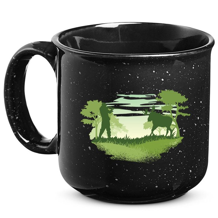 Moose Hunting 15oz Campfire Ceramic Mug