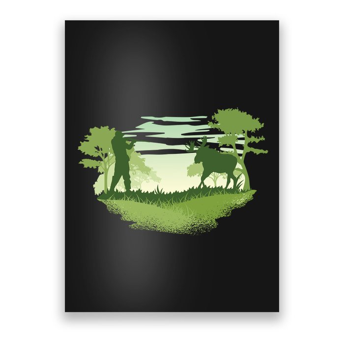 Moose Hunting Poster