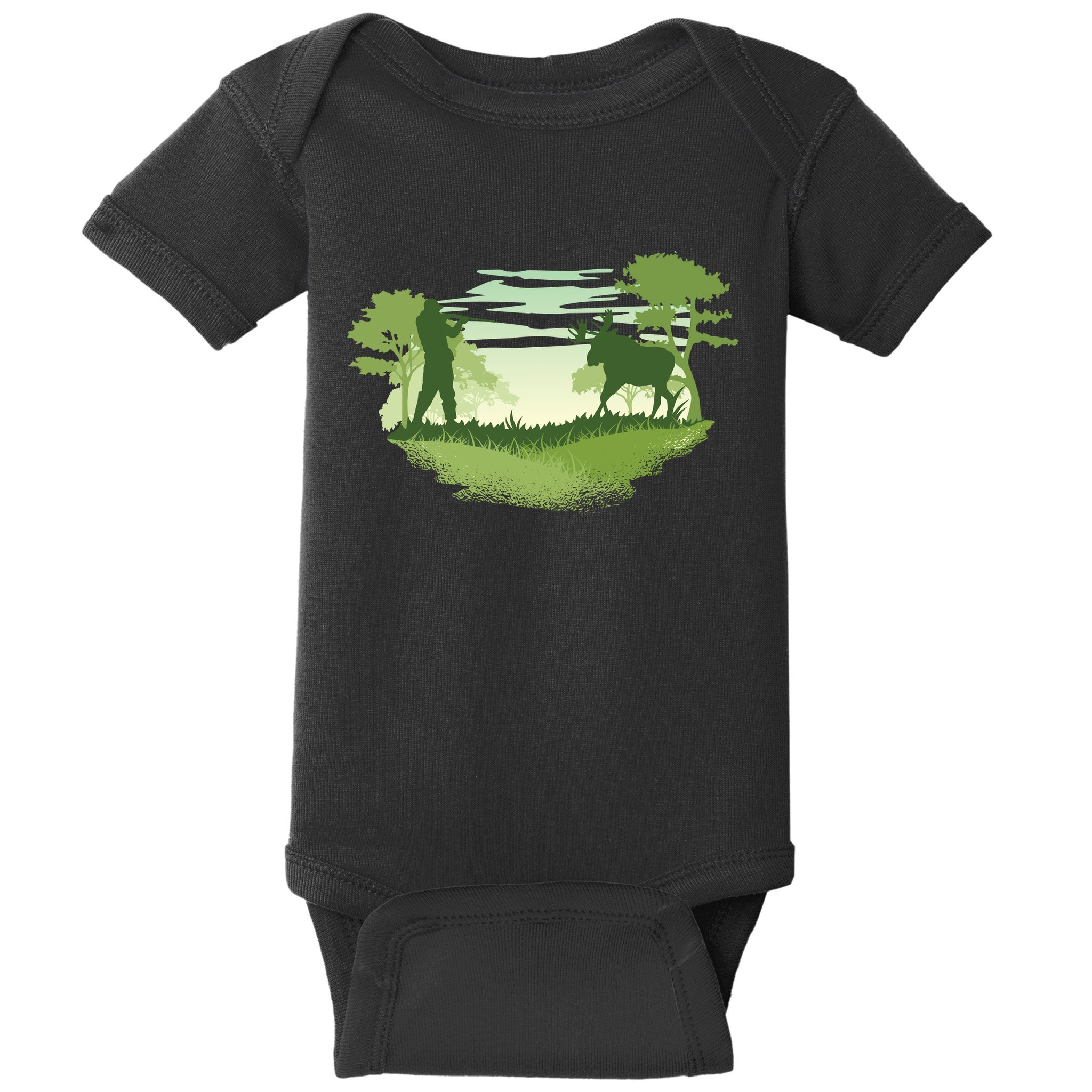 Moose Hunting Baby Bodysuit