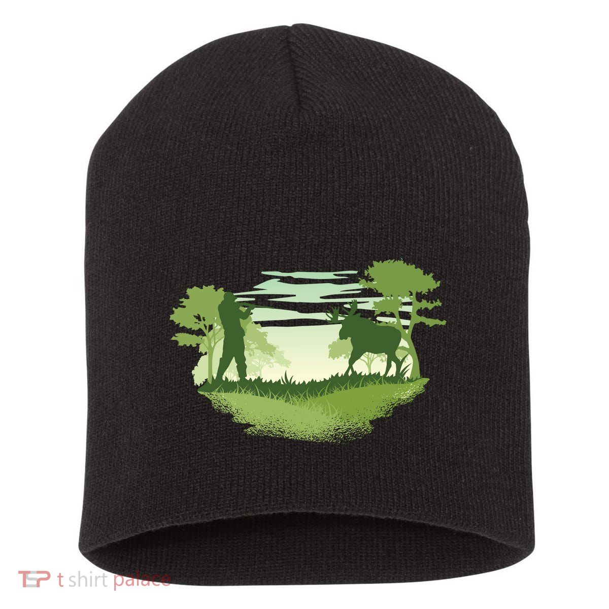 Moose Hunting Short Acrylic Beanie