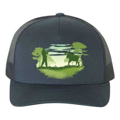 Moose Hunting Yupoong Adult 5-Panel Trucker Hat