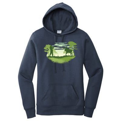 Moose Hunting Women's Pullover Hoodie