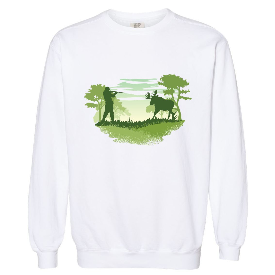 Moose Hunting Garment-Dyed Sweatshirt