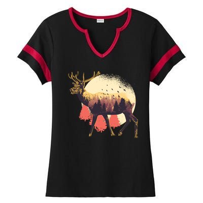 Moose Nature Ladies Halftime Notch Neck Tee