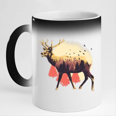 Moose Nature 11oz Black Color Changing Mug