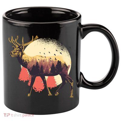Moose Nature 11oz C Handle Ceramic Mug