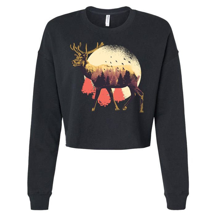 Moose Nature Cropped Pullover Crew