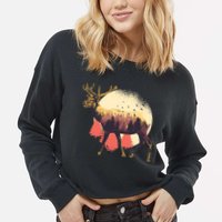 Moose Nature Cropped Pullover Crew