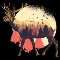 Moose Nature Cropped Pullover Crew