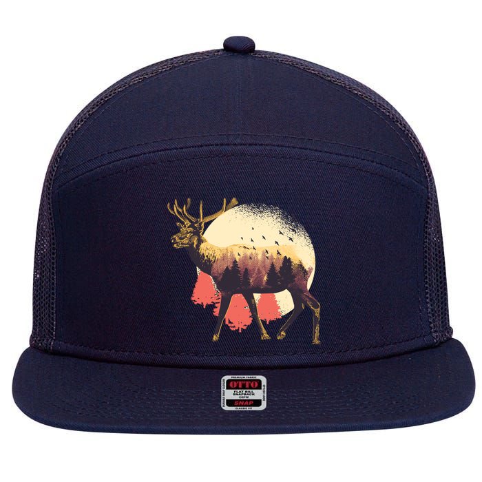 Moose Nature 7 Panel Mesh Trucker Snapback Hat