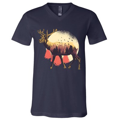 Moose Nature V-Neck T-Shirt