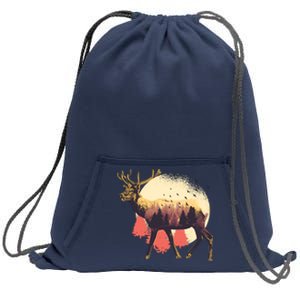 Moose Nature Sweatshirt Cinch Pack Bag